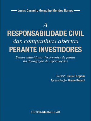 cover image of A responsabilidade civil das companhias abertas perante investidores